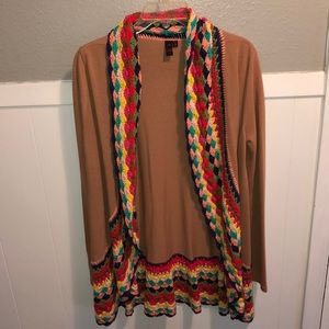 Si small embroidered cardigan.  NWOT